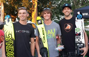 2014 US Open of Water Skiing Men's Slalom Podium (Will Asher -2nd, Nate Smith- 1st & Brian Detrick - 3rd)